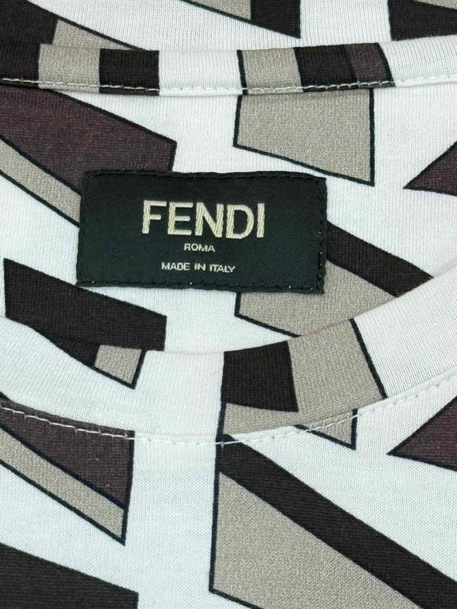 Pre - loved FENDI White Multicolor Size XSmall T-shirt at Reems Closet
