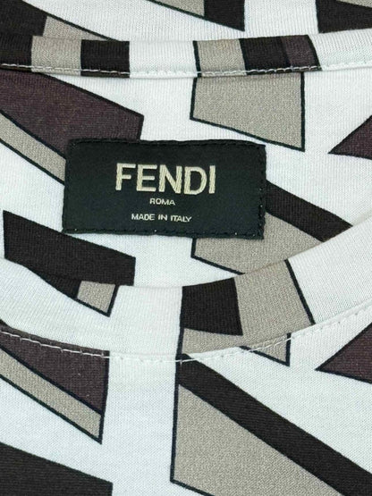 Pre - loved FENDI White Multicolor Size XSmall T-shirt at Reems Closet