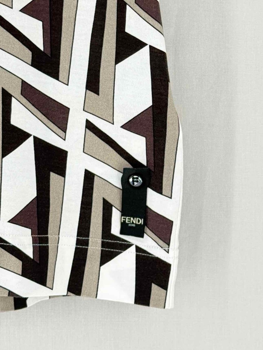 Pre - loved FENDI White Multicolor Size XSmall T-shirt at Reems Closet