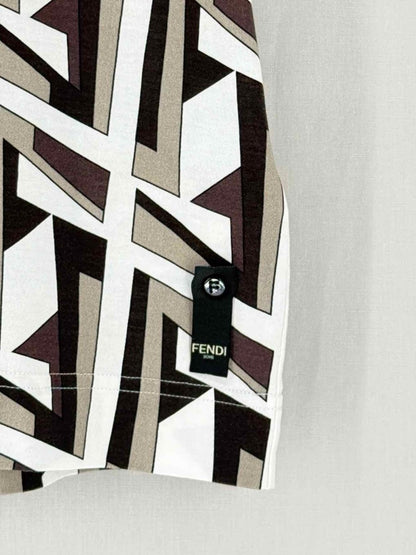 Pre - loved FENDI White Multicolor Size XSmall T-shirt at Reems Closet