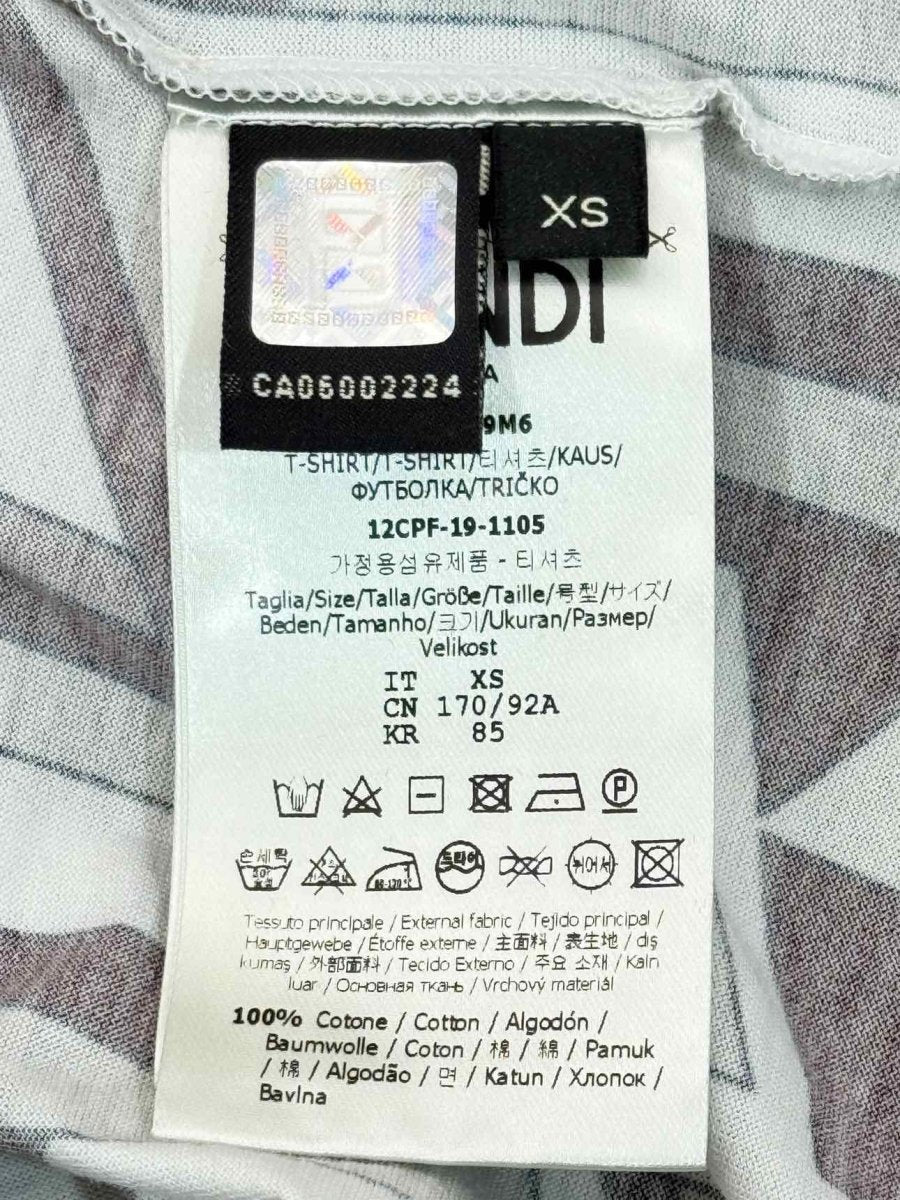 Pre - loved FENDI White Multicolor Size XSmall T-shirt at Reems Closet