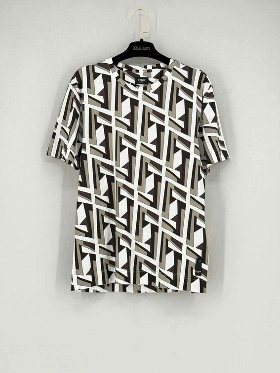 Pre - loved FENDI White Multicolor Size XSmall T-shirt at Reems Closet