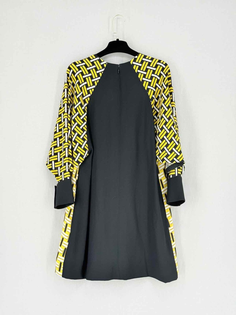 Pre - loved FENDI Yellow Multicolor Printed Size US 4 Short Dress at Reems Closet