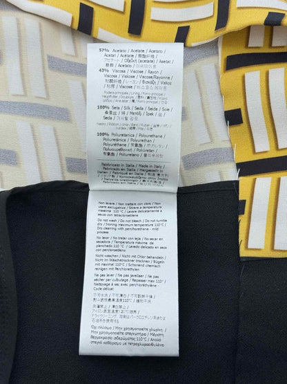 Pre - loved FENDI Yellow Multicolor Printed Size US 4 Short Dress at Reems Closet