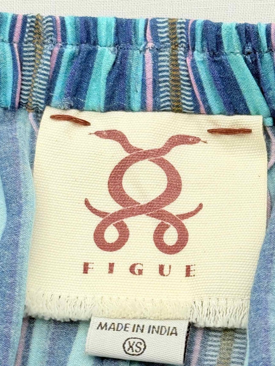 Pre - loved FIGUE Blue Multicolor Size XSmall Top & Shorts Outfit at Reems Closet