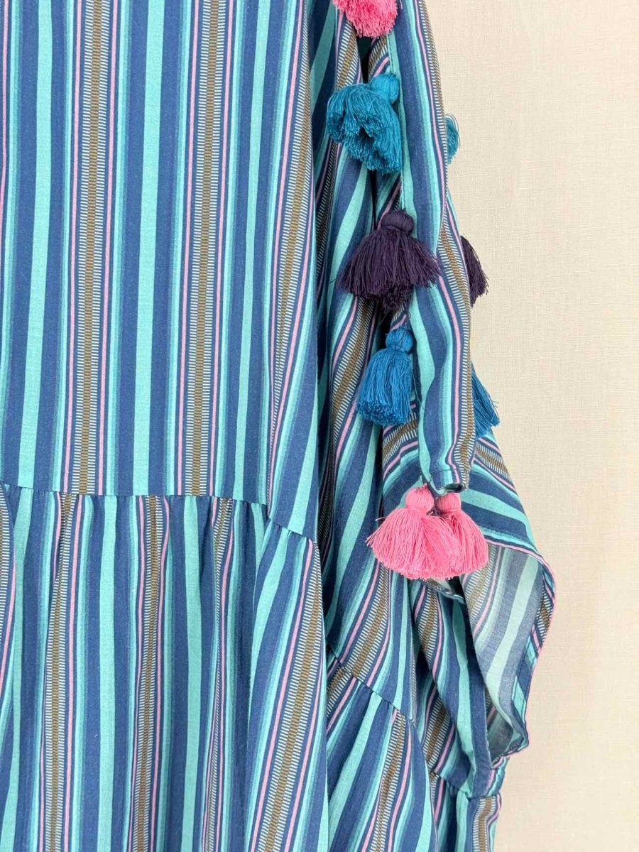 Pre - loved FIGUE Blue Multicolor Size XSmall Top & Shorts Outfit at Reems Closet