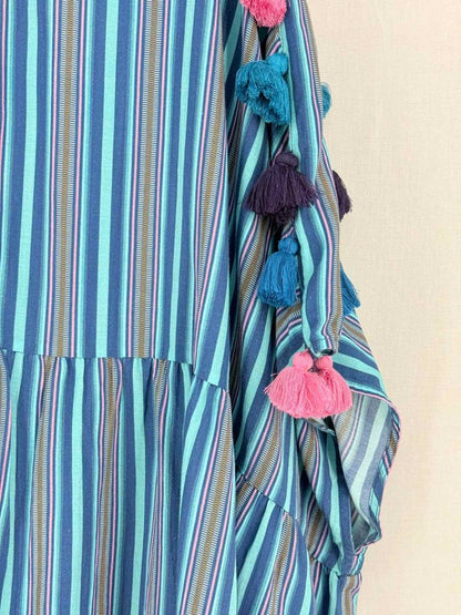 Pre - loved FIGUE Blue Multicolor Size XSmall Top & Shorts Outfit at Reems Closet