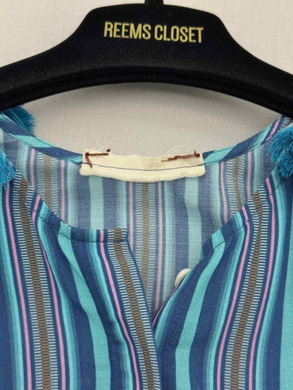Pre - loved FIGUE Blue Multicolor Size XSmall Top & Shorts Outfit at Reems Closet