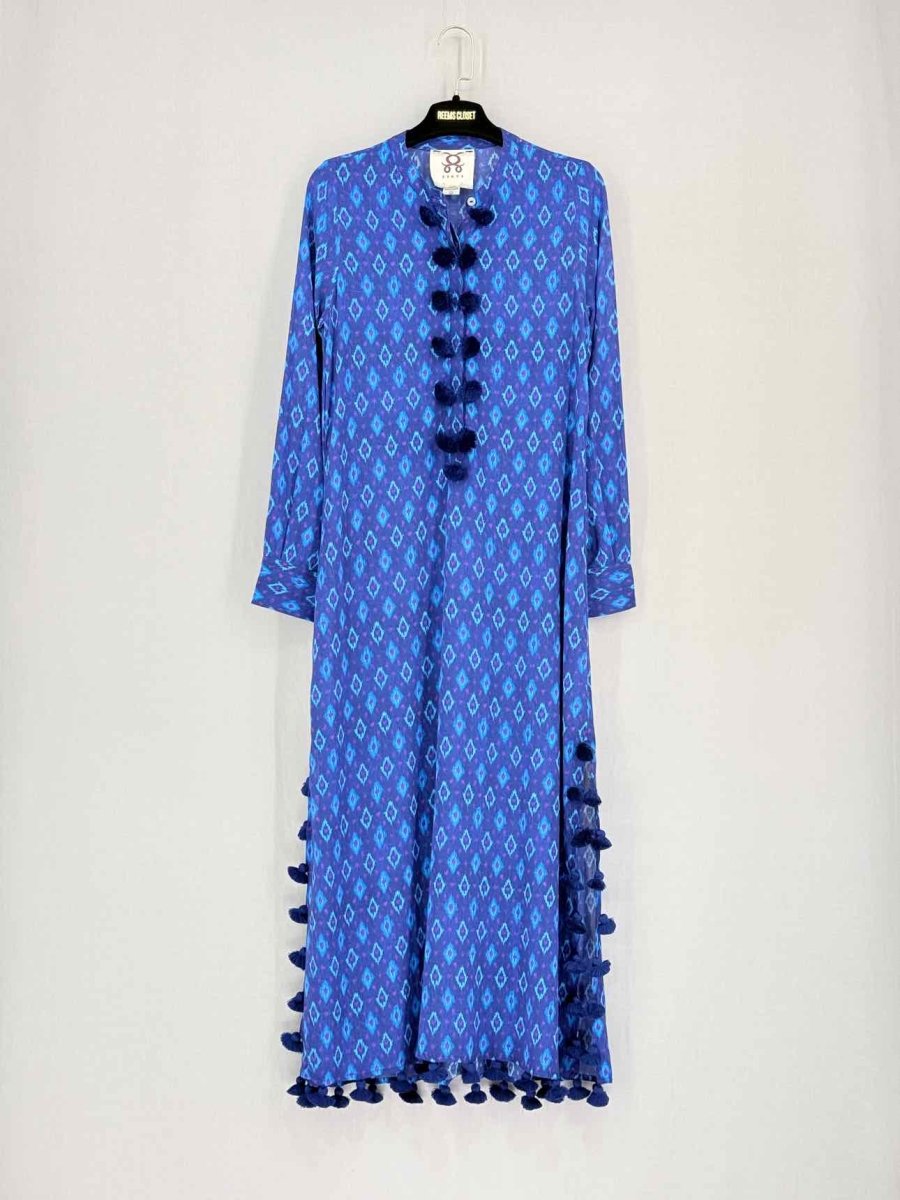 Pre - loved FIGUE Blue Printed Size XSmall Coverup at Reems Closet