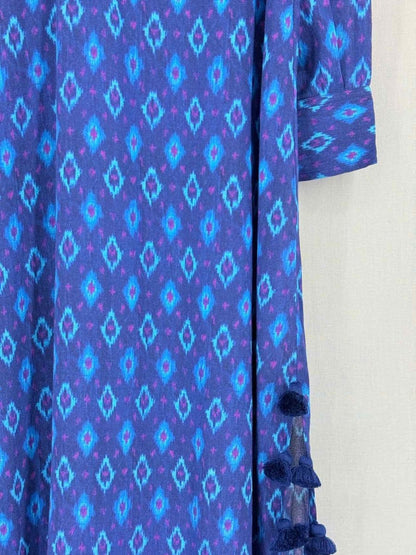 Pre - loved FIGUE Blue Printed Size XSmall Coverup at Reems Closet