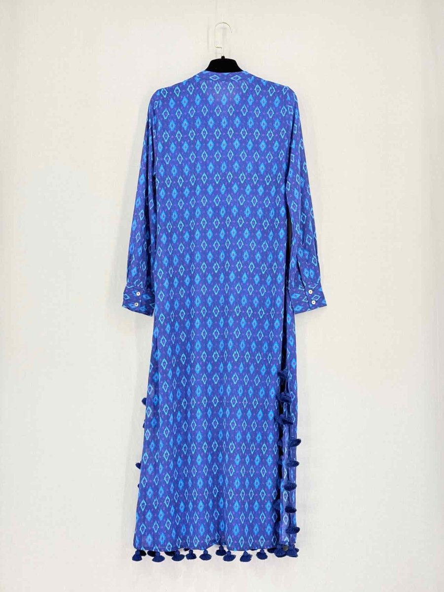 Pre - loved FIGUE Blue Printed Size XSmall Coverup at Reems Closet