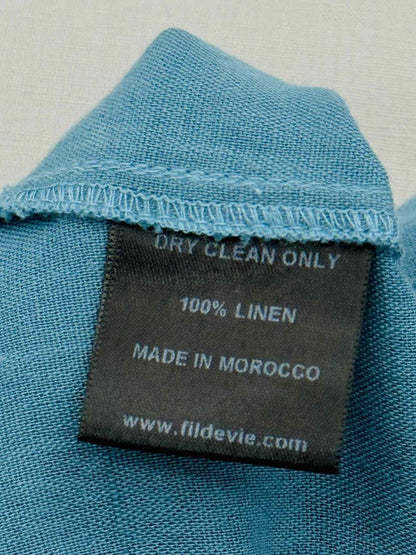 Pre-loved FIL DE VIE Turquoise Size Large Blouse at Reems Closet