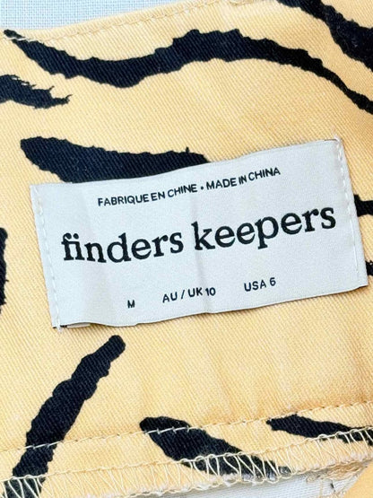 Pre - loved FINDERS KEEPERS Mustard Jacquard Size US 6 Skirt at Reems Closet