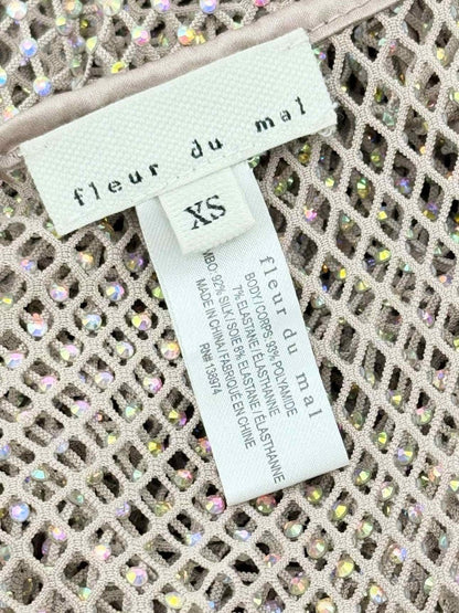 Pre - loved FLEUR DU MAL Pink & Silver Size XSmall Short Dress at Reems Closet