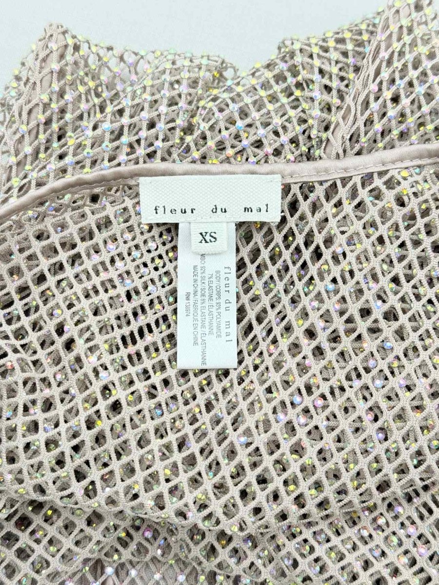 Pre - loved FLEUR DU MAL Pink & Silver Size XSmall Short Dress at Reems Closet