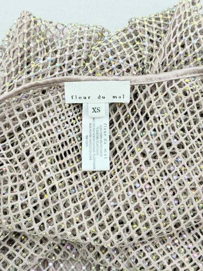 Pre - loved FLEUR DU MAL Pink & Silver Size XSmall Short Dress at Reems Closet