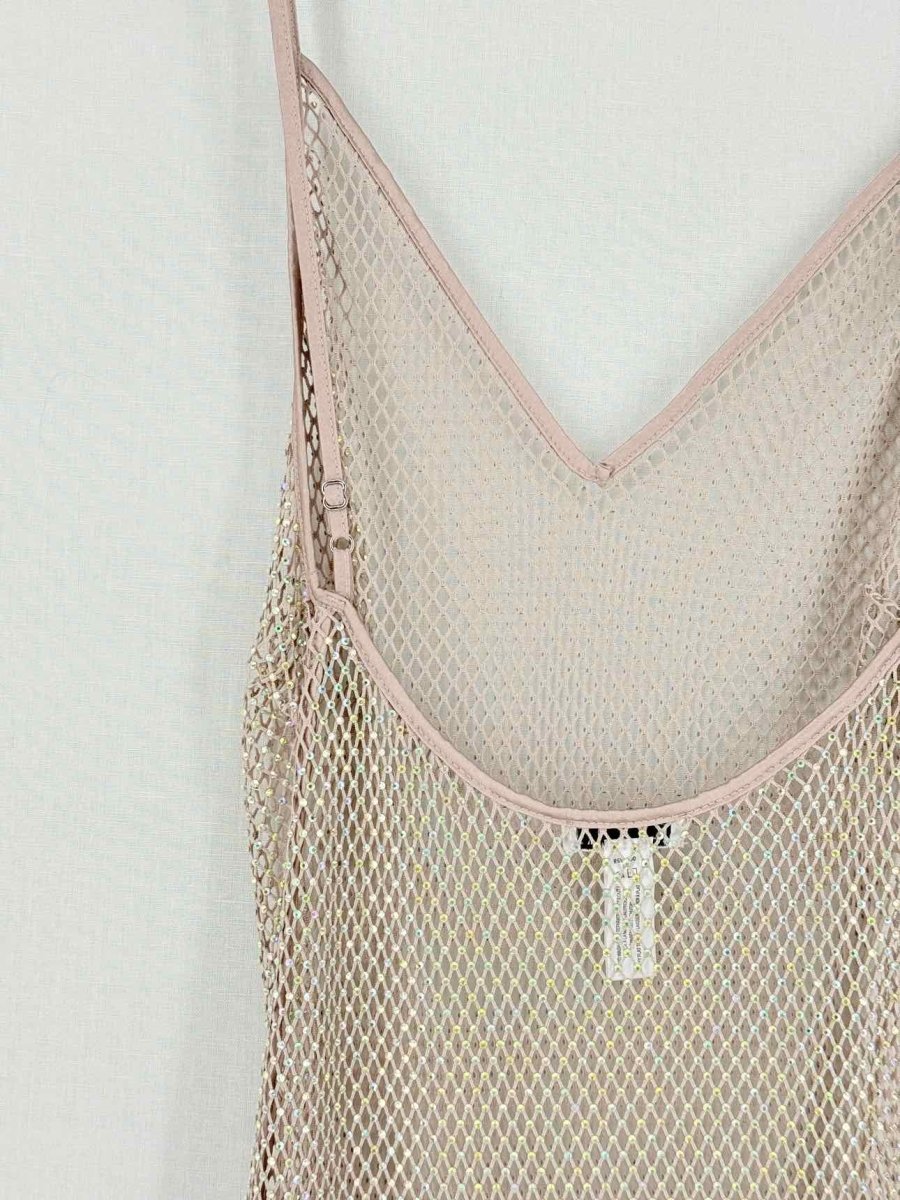 Pre - loved FLEUR DU MAL Pink & Silver Size XSmall Short Dress at Reems Closet