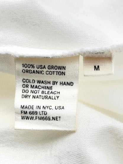 Pre - loved FM 669 White Size Medium T-shirt at Reems Closet