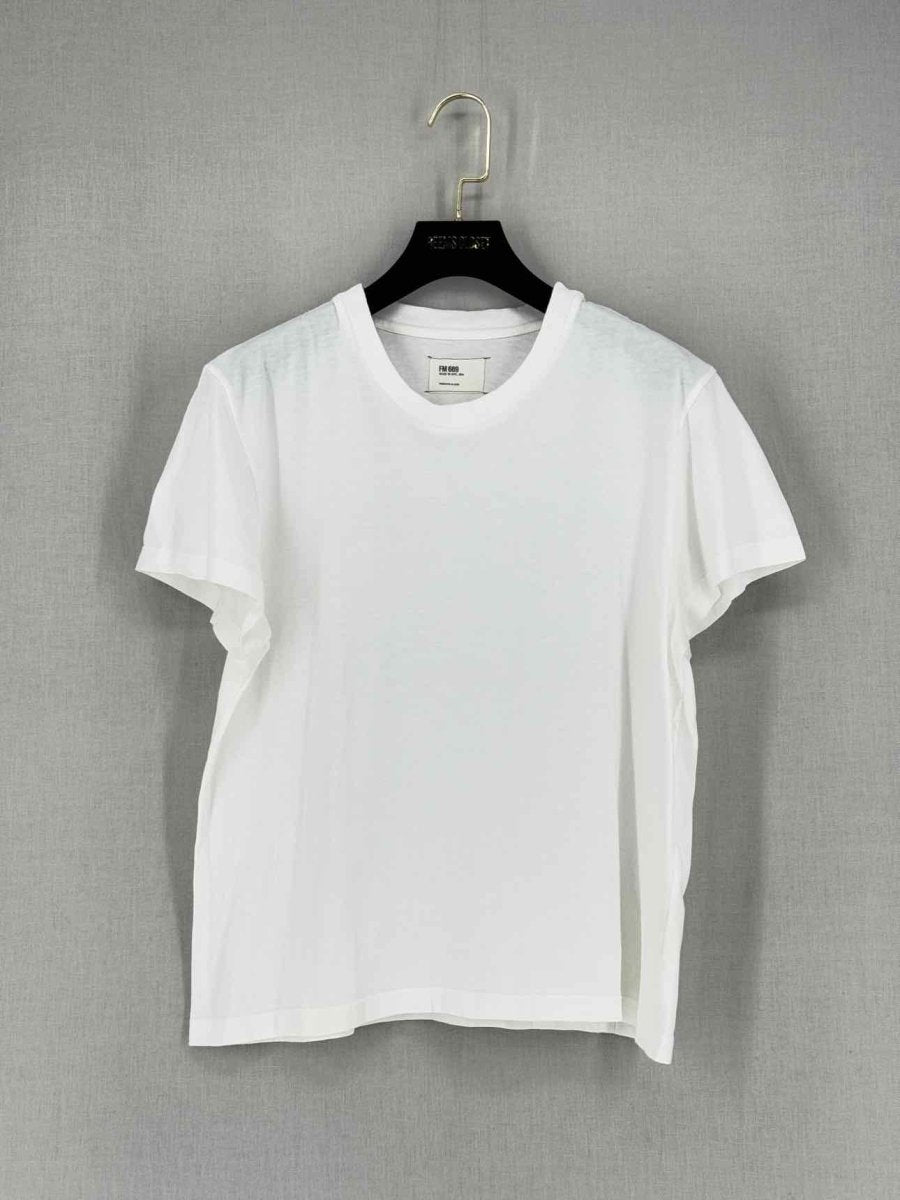 Pre - loved FM 669 White Size Medium T-shirt at Reems Closet