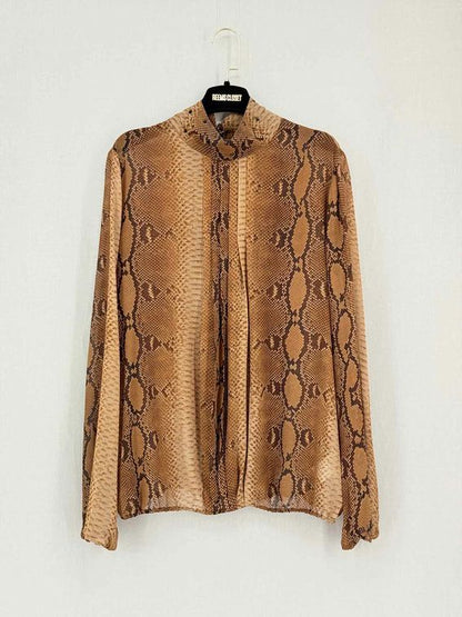 Pre-loved FOLIES BLU GIRLS Brown Multicolor Size US 10 Blouse at Reems Closet