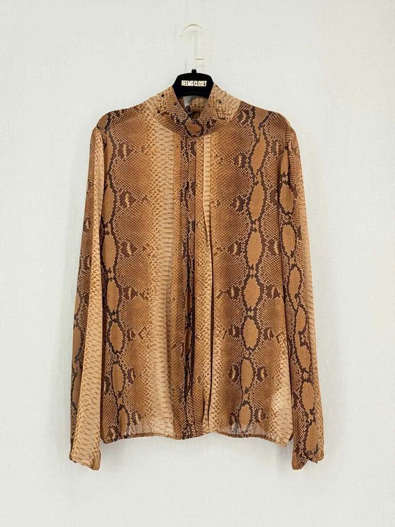 Pre-loved FOLIES BLU GIRLS Brown Multicolor Size US 10 Blouse at Reems Closet