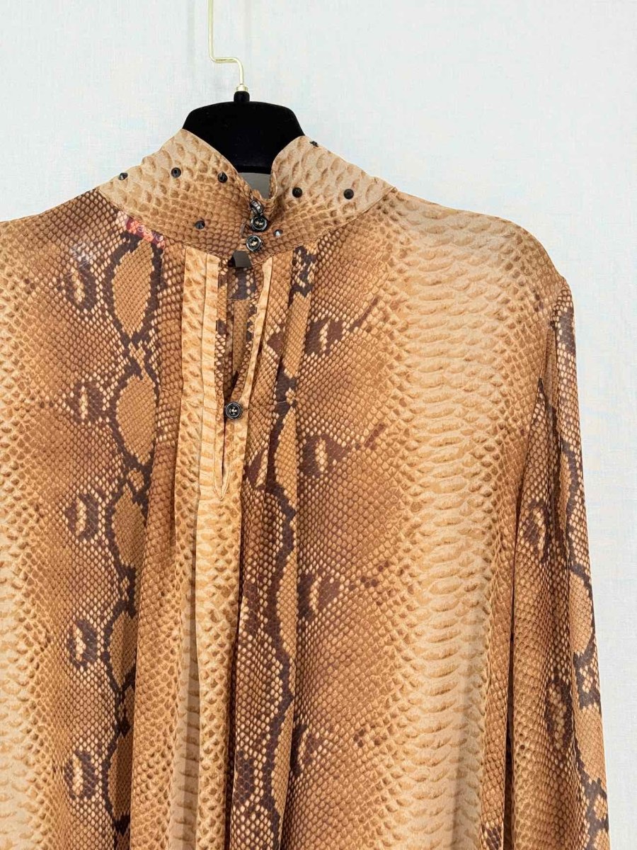 Pre-loved FOLIES BLU GIRLS Brown Multicolor Size US 10 Blouse at Reems Closet