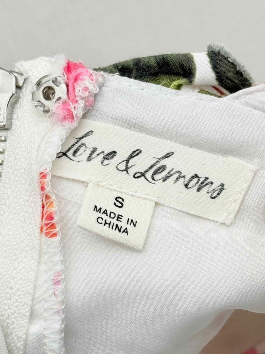 Pre-loved FOR LOVE & LEMONS White & Pink Size Small Midi Dress at Reems Closet