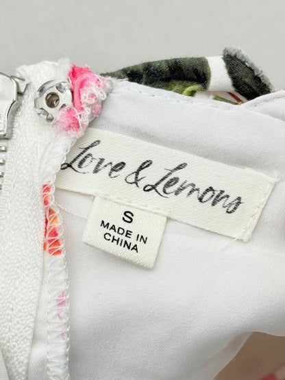 Pre-loved FOR LOVE & LEMONS White & Pink Size Small Midi Dress at Reems Closet