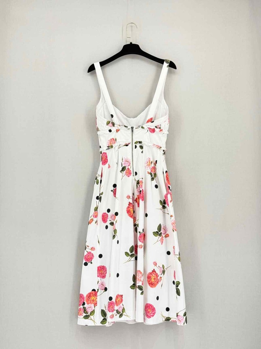 Pre-loved FOR LOVE & LEMONS White & Pink Size Small Midi Dress at Reems Closet