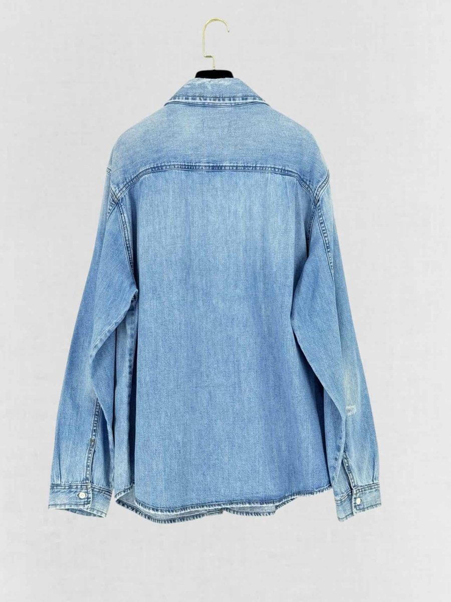 Pre - loved FRAME Bleu Jean Size Large Shirt at Reems Closet