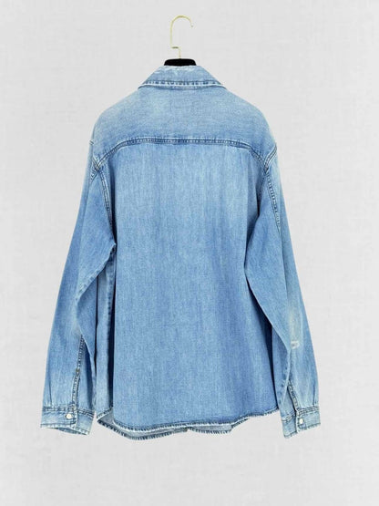 Pre - loved FRAME Bleu Jean Size Large Shirt at Reems Closet