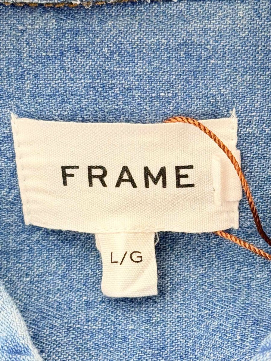Pre - loved FRAME Bleu Jean Size Large Shirt at Reems Closet