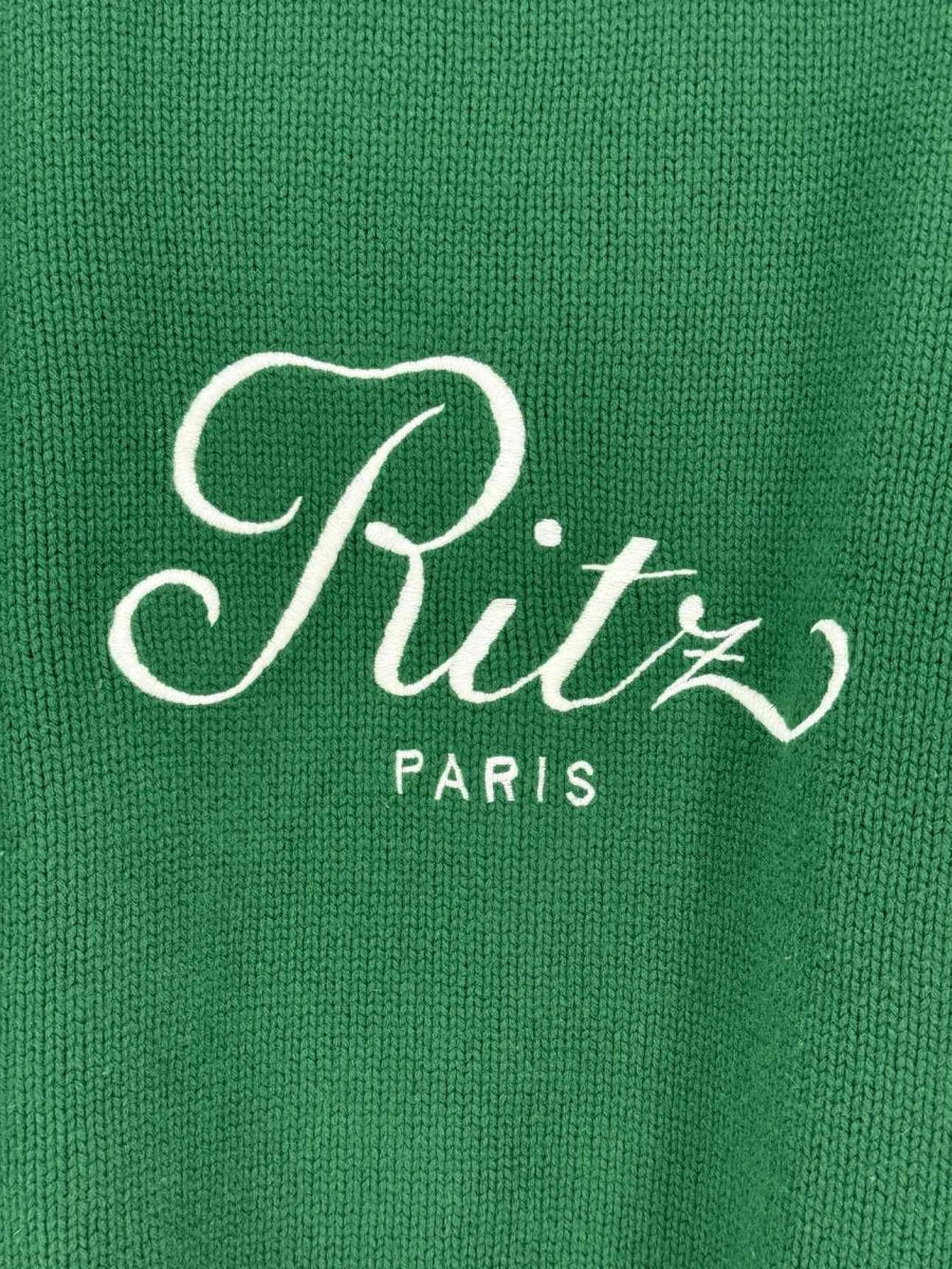 Pre-loved FRAME Green Embroidered Logo Size Small Sweater at Reems Closet