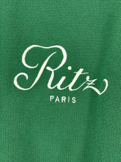 Pre-loved FRAME Green Embroidered Logo Size Small Sweater at Reems Closet