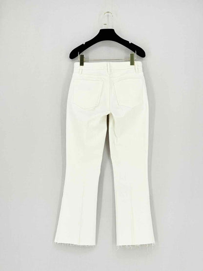 Pre - loved FRAME Le Crop Mini Boot White Size 26 Jeans at Reems Closet