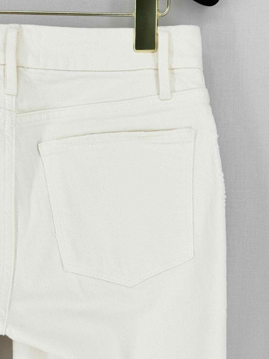 Pre - loved FRAME Le Crop Mini Boot White Size 26 Jeans at Reems Closet