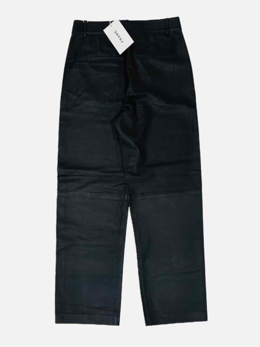 Pre - loved FRAME Leather Black Pants at Reems Closet