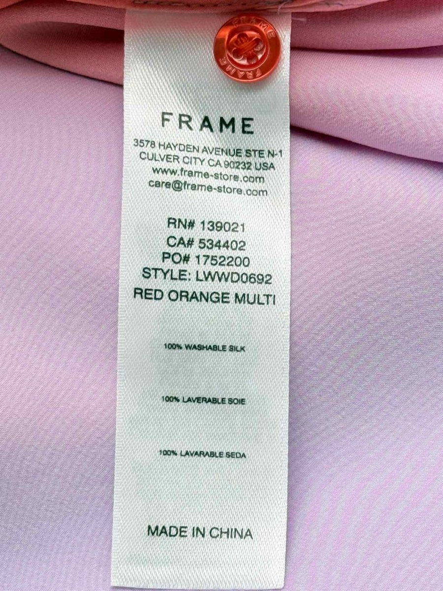 Pre - loved FRAME Red & Purple Size US 10 Long Dress at Reems Closet