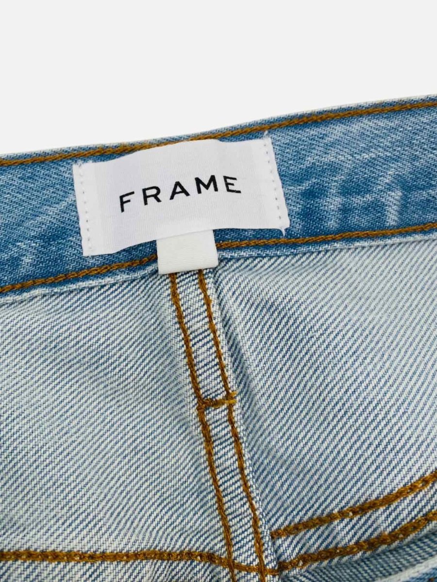 Pre - loved FRAME Wide Leg Faded Blue Jeans at Reems Closet