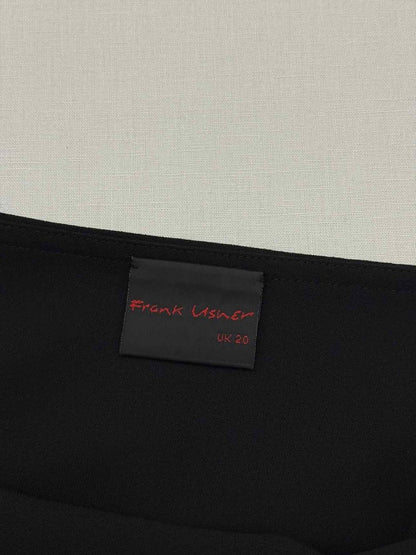 Pre-loved FRANK USHER Black Size US 16 Long Skirt at Reems Closet
