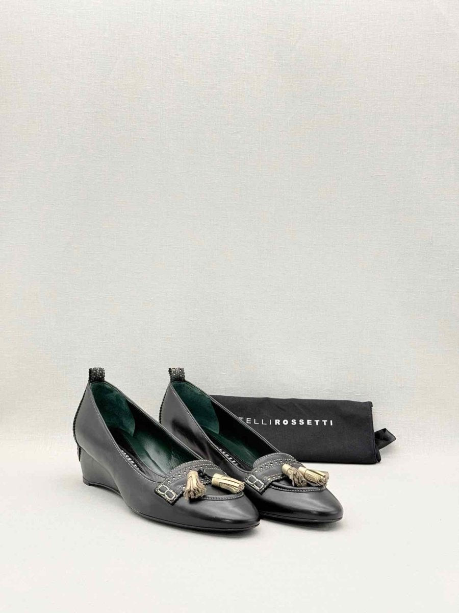 Pre-loved FRATELLI ROSSETTI Black Size EU 40 Wedges at Reems Closet