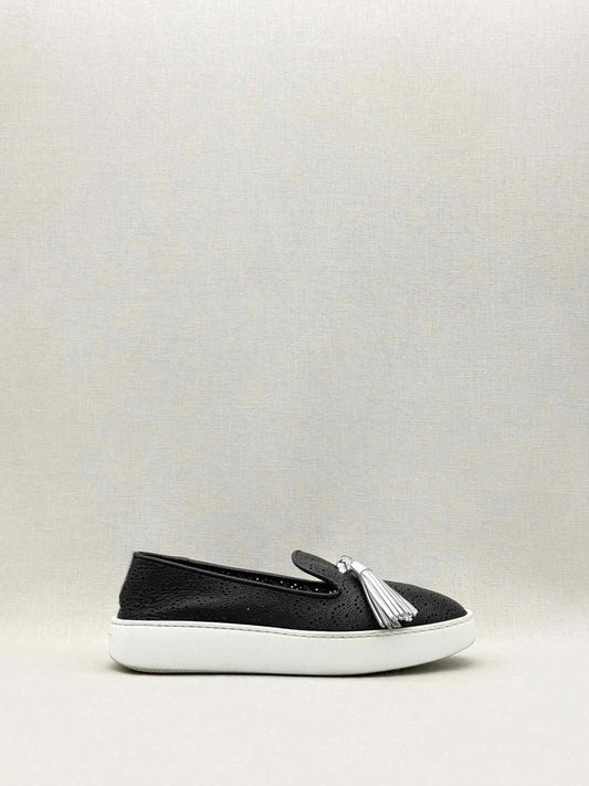 Pre-loved FRATELLI ROSSETTI Hobo Sport Black Size EU 39 Loafers at Reems Closet