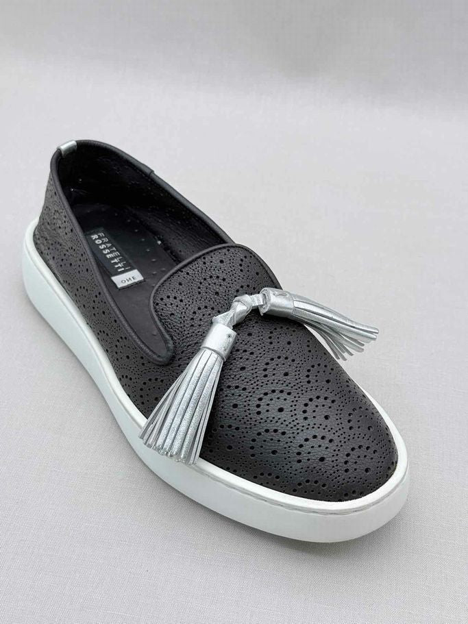 Pre-loved FRATELLI ROSSETTI Hobo Sport Black Size EU 39 Loafers at Reems Closet
