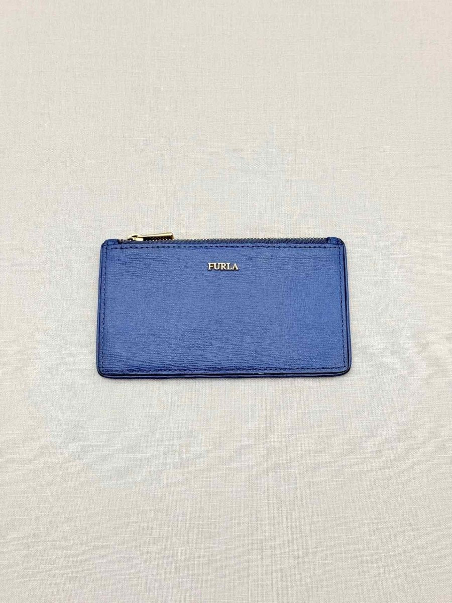 Pre - loved FURLA Blue Card Holder at Reems Closet
