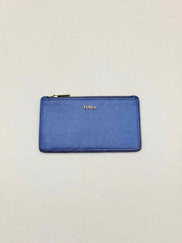 Pre - loved FURLA Blue Card Holder at Reems Closet