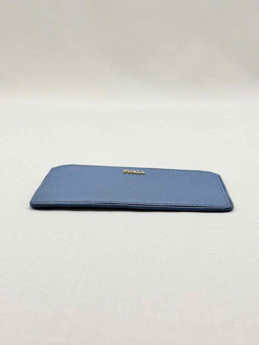 Pre - loved FURLA Blue Card Holder at Reems Closet