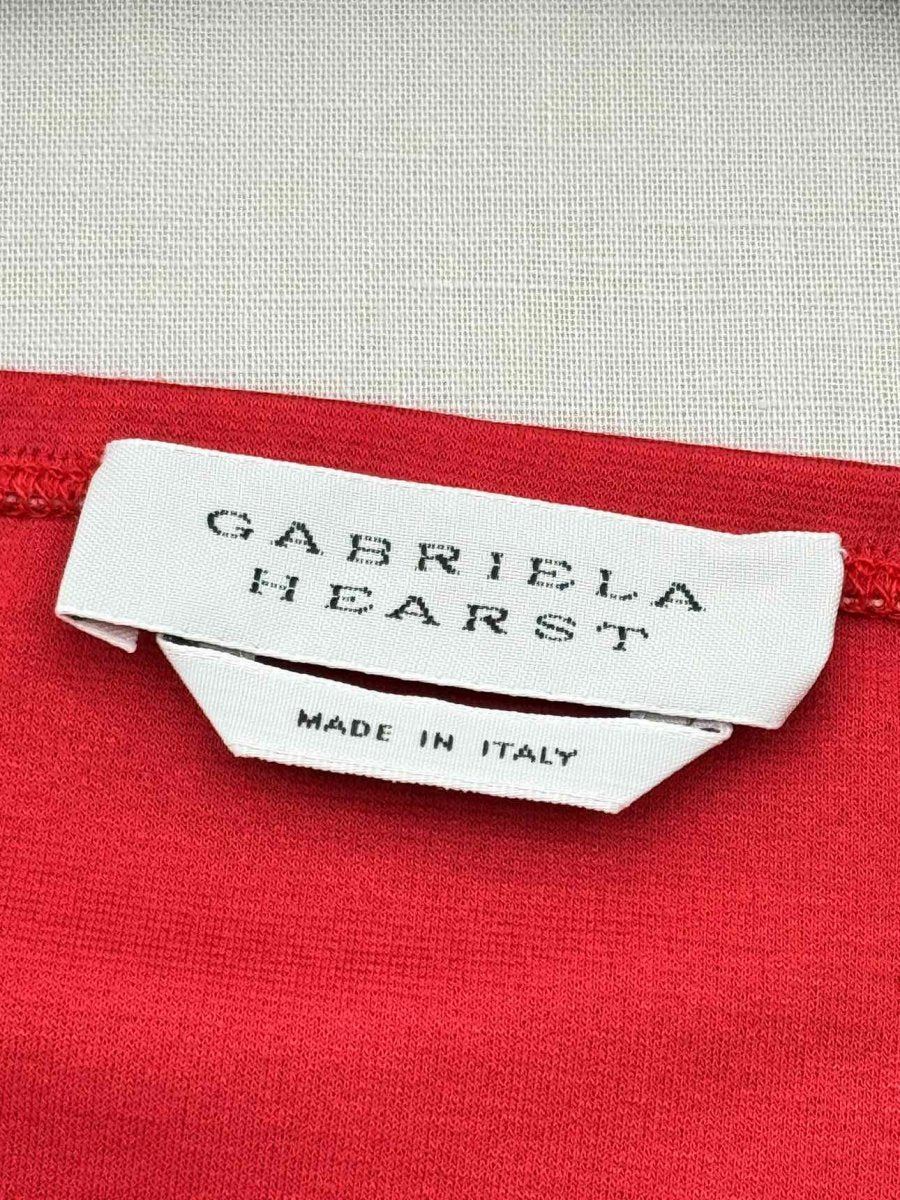 Pre - loved GABRIELA HEARST Emily Red Size Small Body Top at Reems Closet
