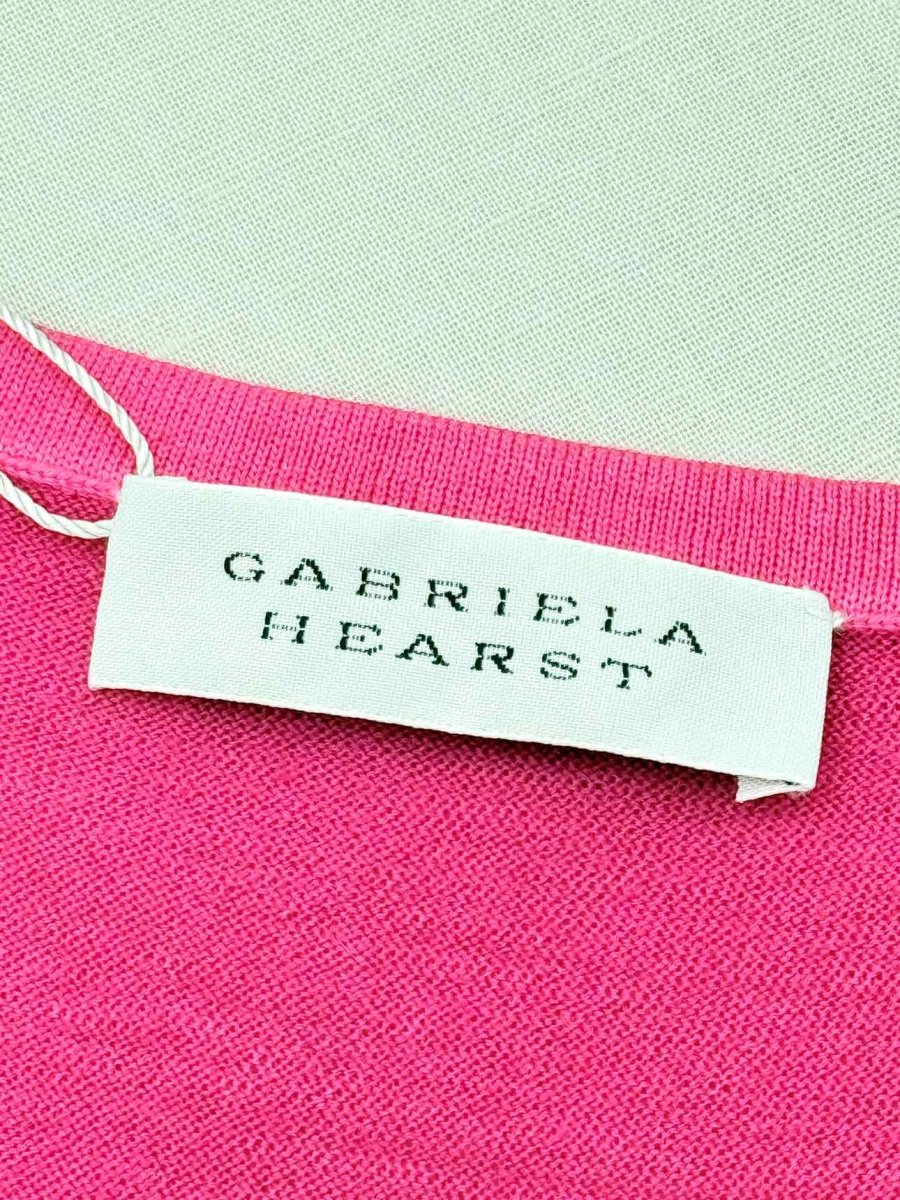 Pre - loved GABRIELA HEARST Pink & White Size Small Tank Top at Reems Closet