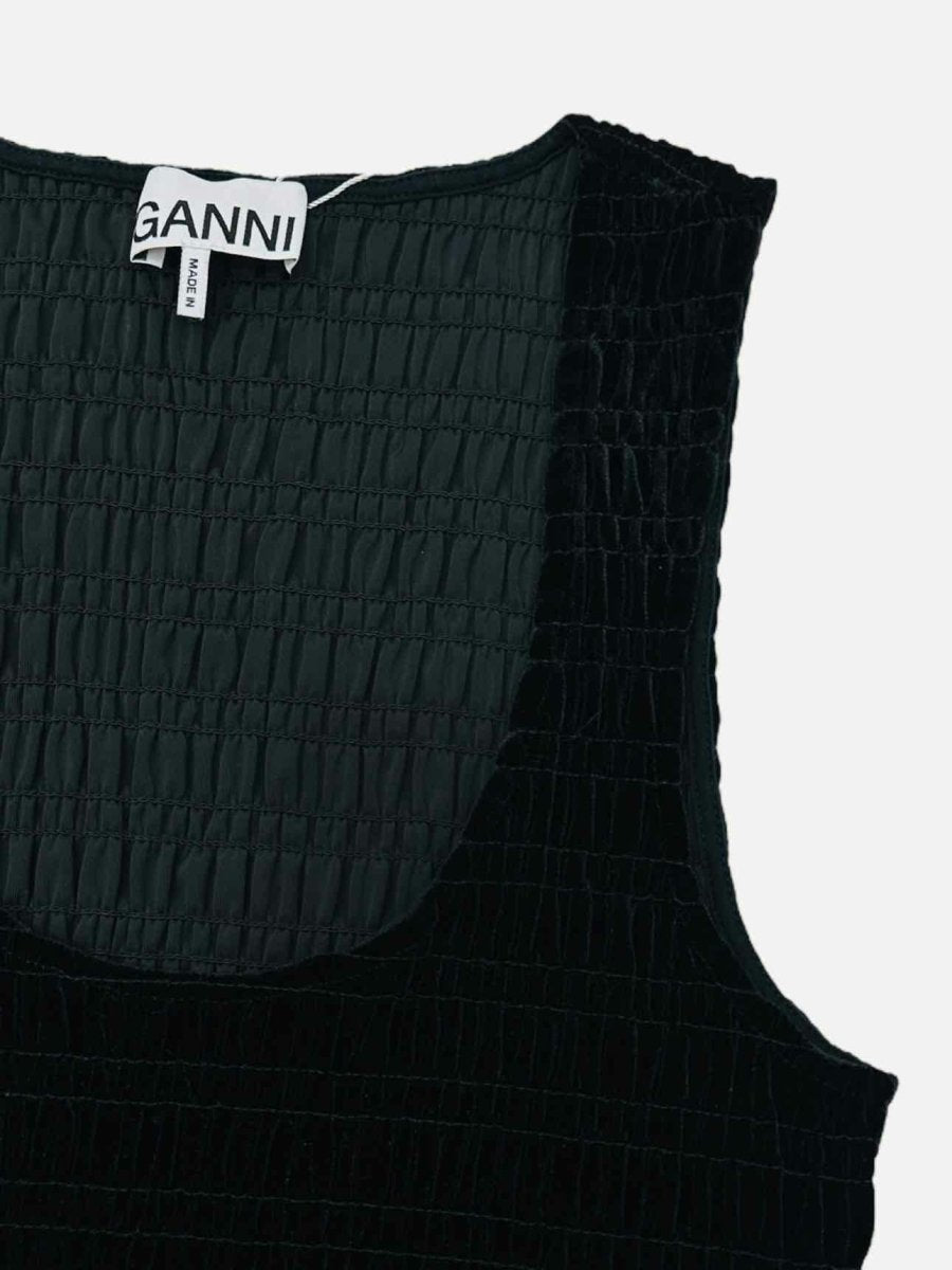 Pre - loved GANNI Black Knee Length Dress at Reems Closet