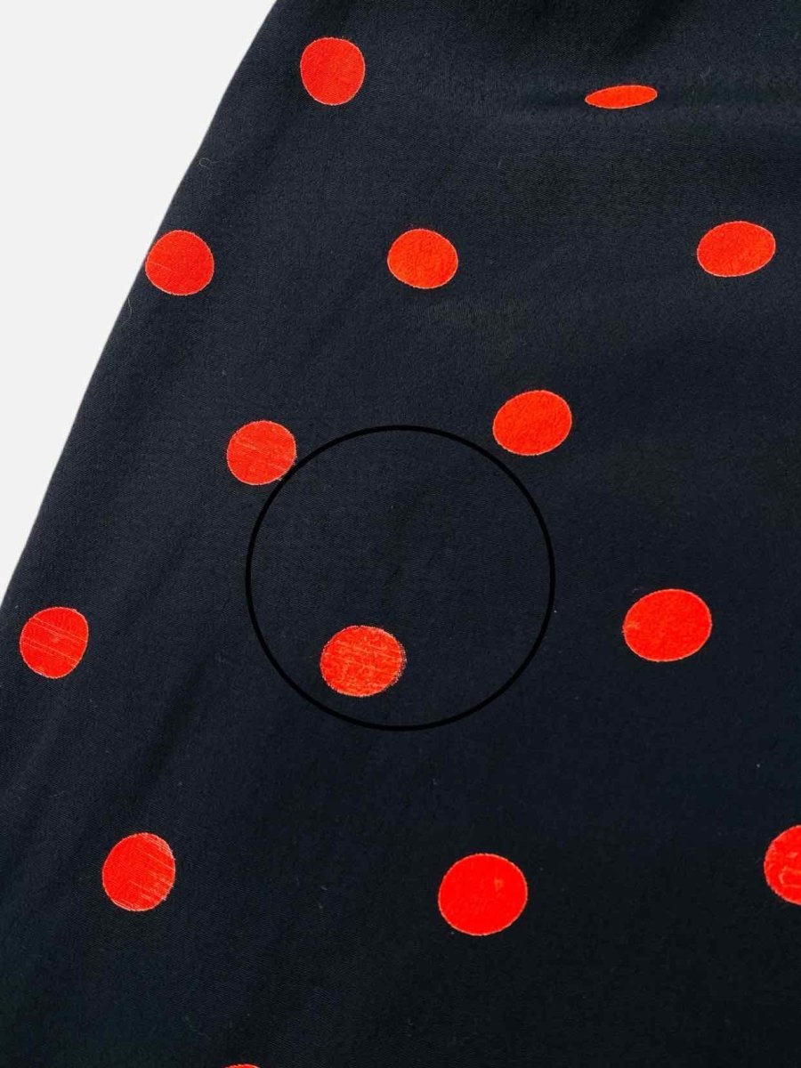 Pre - loved GANNI Black w/ Red Polka Dot Midi Dress US6 at Reems Closet